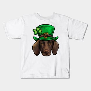 St Patricks Day German Shorthaired Pointer Kids T-Shirt